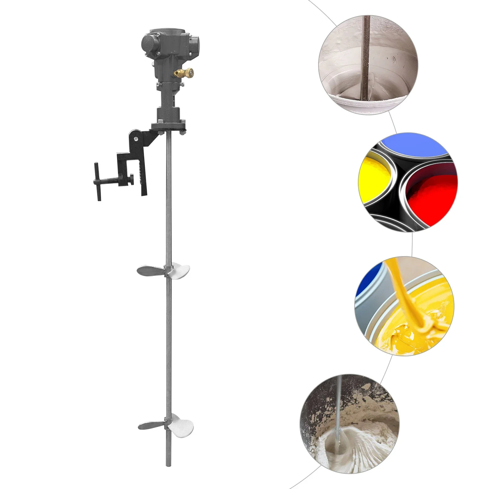 50 Gallon Pneumatic Agitator 1/2HP Bung Mount Tank Barrel Drum Mixer Pneumatic Bracket Mixer, Paint Stirring Machine