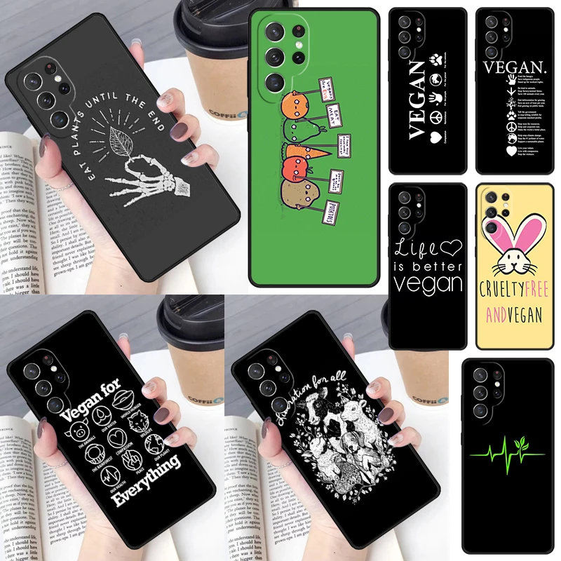 Vegan Friends Not Food Cover For Samsung Galaxy S23 Ultra S22 S20 S21 FE S8 S9 S10 Plus Note 10 20 Ultra phone Case