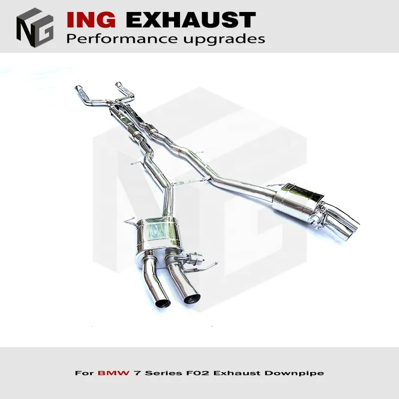 ING Stainless Steel Catback Exhaust System For 2016 B-MW 7 Series F02 G12 730i 740i 2.0T 3.0T Exhaust Pipe With Muffler Valve