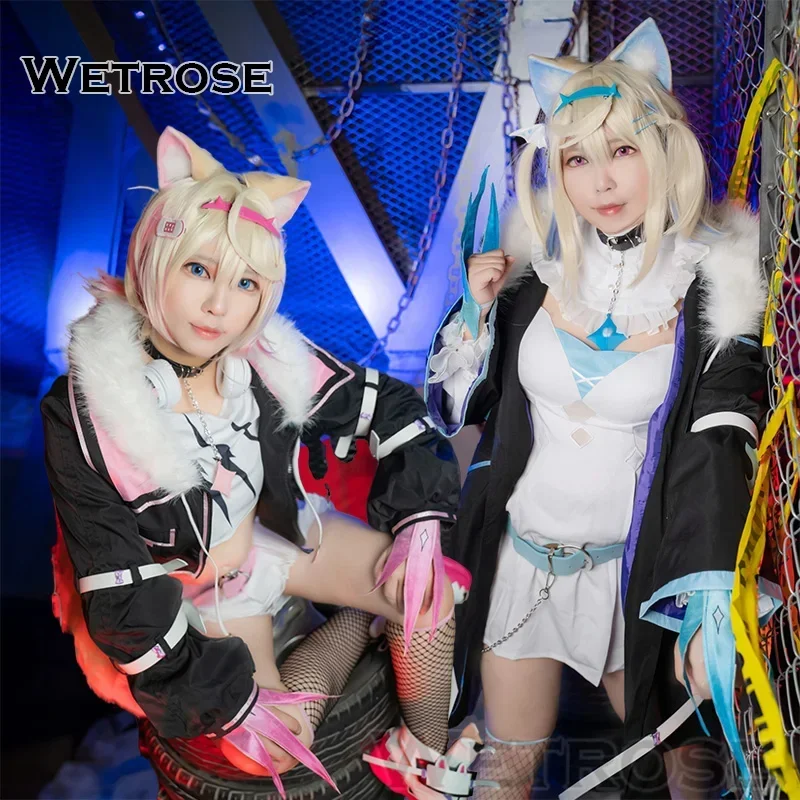 ZA01 【Wetrose】 Disponibile Fuwawa Mococo Abyssgard Costume Cosplay fwmc Hololive EN Avvento 3a Generazione Fuwa Moco Holo Girl SeZa0@