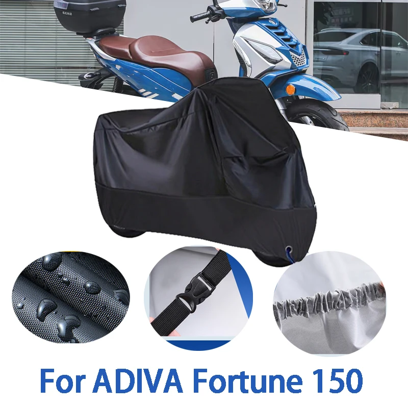 

Motorcycle Full Covers For ADIVA Fortune 150 Car Outdoors Sun Protection Dust No Ear Thickened Oxford Clothcover Accessories