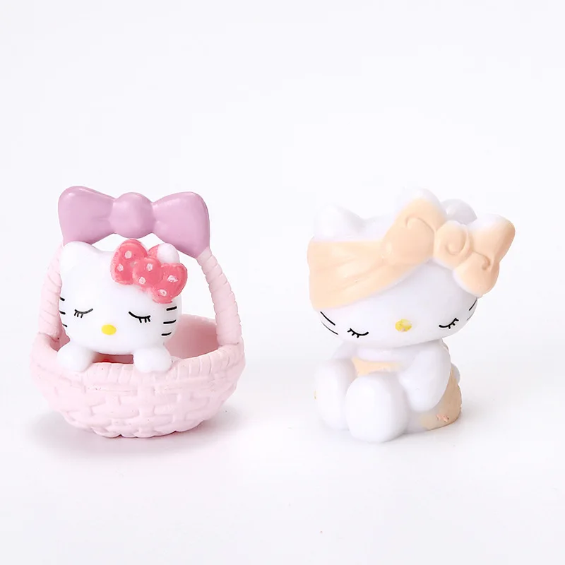 6 قطعة مرحبا كيتي دمية الزخرفية لطيف لعبة من الكارتون باقة DIY بها بنفسك سطح المكتب اكسسوارات السفر النساء لوازم طالب هدية بالجملة #2