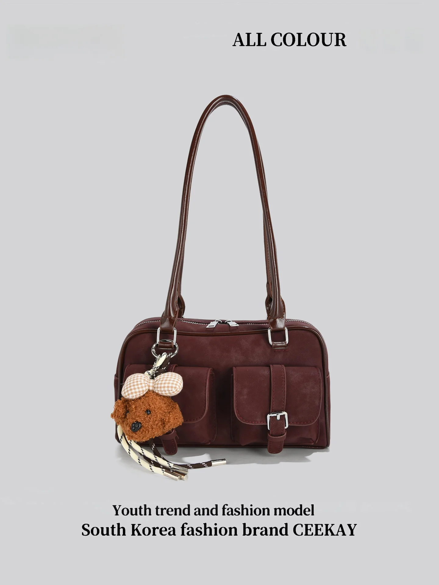 Ceekay Original Design Style Bowling Bag Women's Crossbody Bag Handbag Youth Zipper Closure Fall 2025 New Fashion Trend