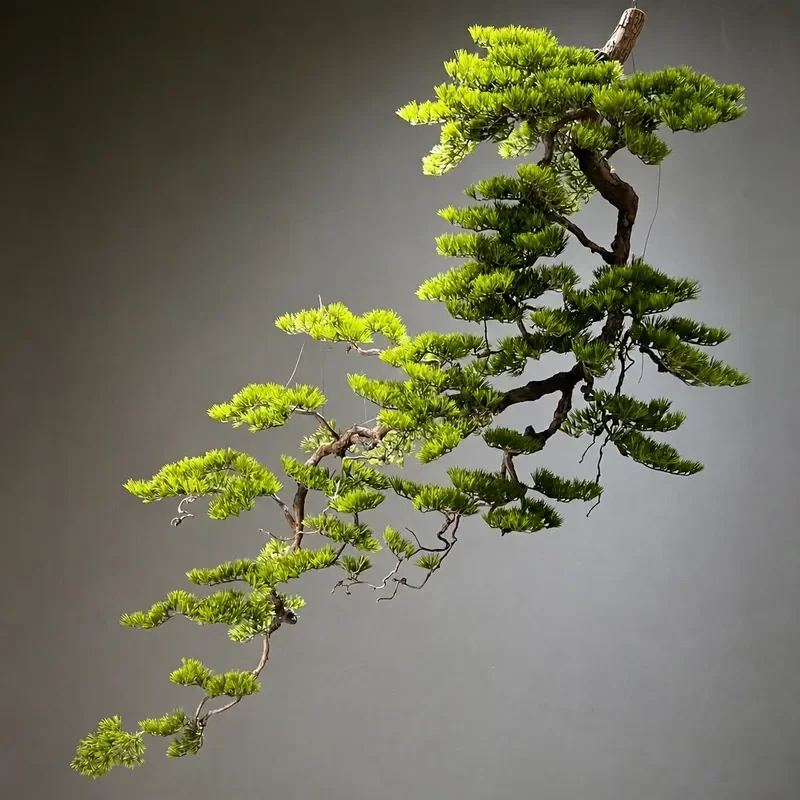 Artificial Welcome Pine Branch Hanging Decoration Large Upside Down Pine Tree Wall Ceiling Decor for Hotel Landscape