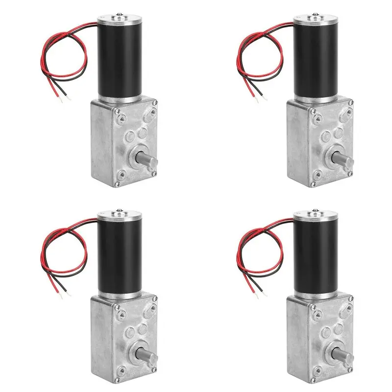 DT19-4X DC 12V Gear Motor High Torsion Speed Reduce Electric Gearbox Motor Reversible Gear Motor 8Mm Shaft (12V 16RPM)