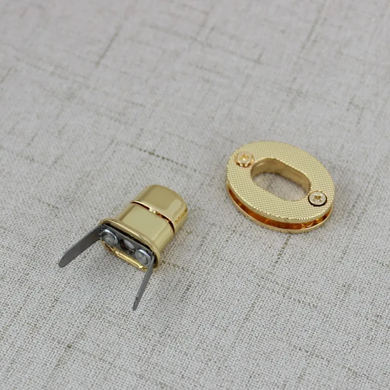 1-10-50pcs Oval lock Clasp Turn Lock Twist Lock Metal Hardware For DIY Handbag Bag Purse