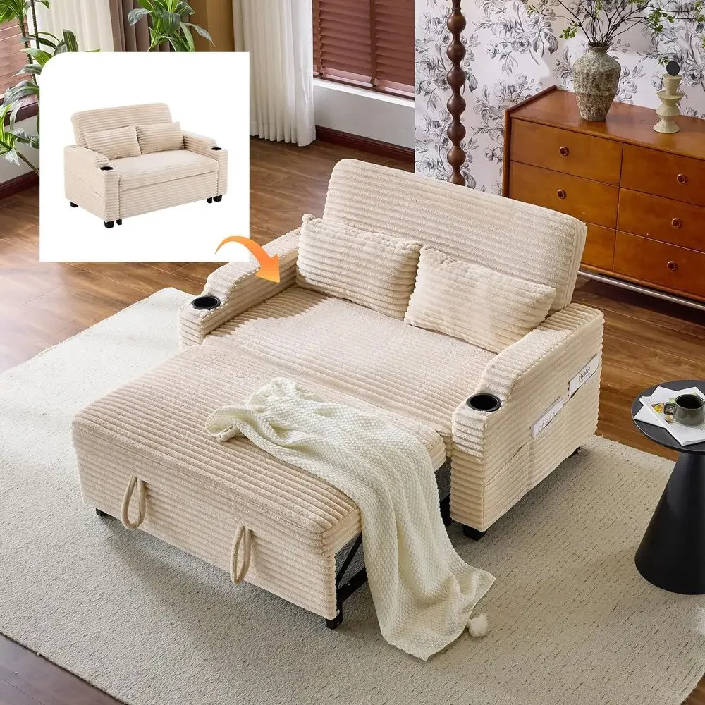 

Modern Living Room Velvet Recliner Sofa, Loveseat Sofa for Apartment, Solid Wood Frame, Easy to Install 94.4 inch,Camel