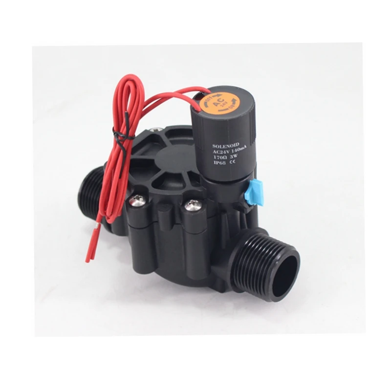 3/4in. male threaded by barb inlet plastic residential irrigation valve AC24V