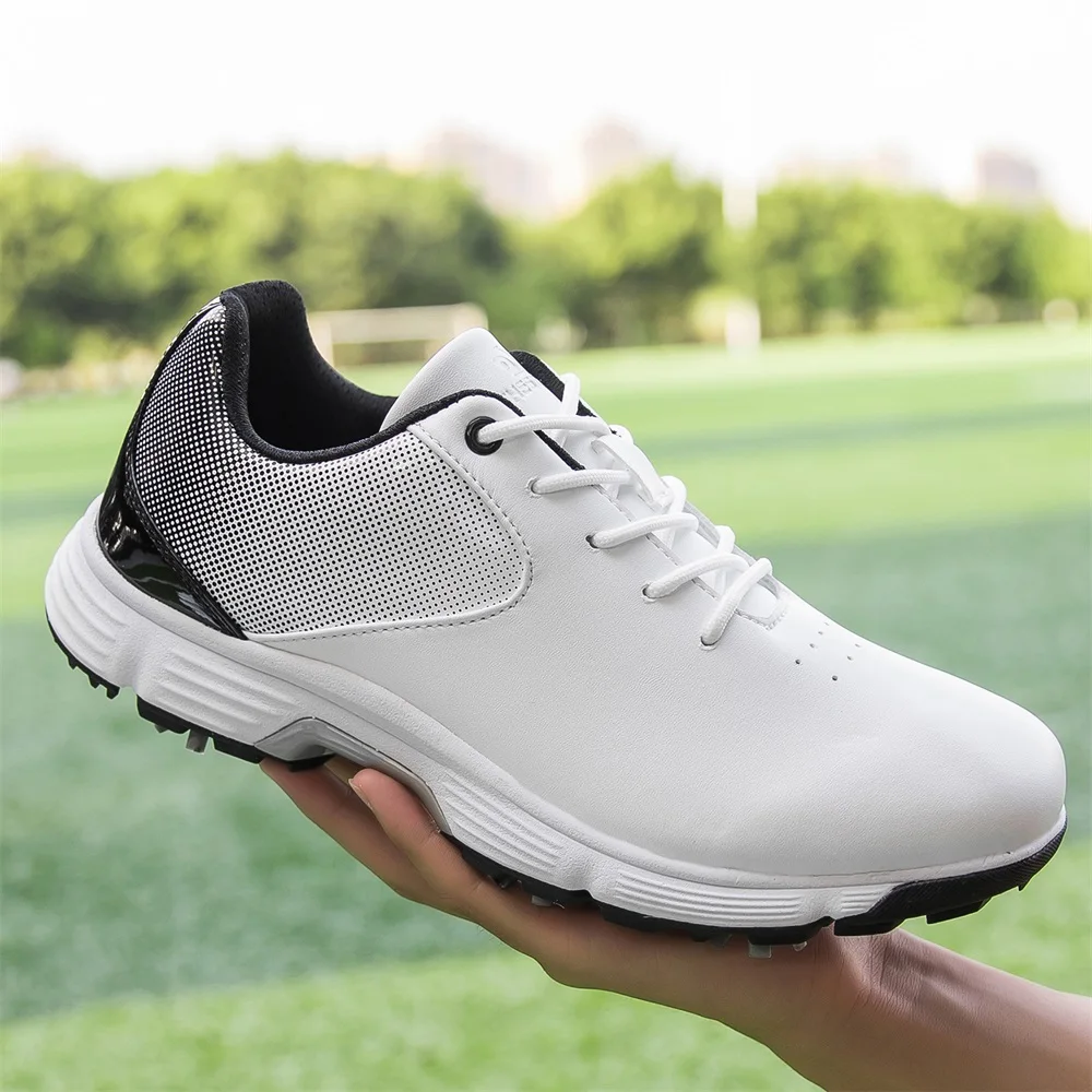 

Anti-shock Outdoor Men Spiked Golf Shoes Water Resistant Upper Wearproof Sole Golfer Daily Sneakers size 39-49