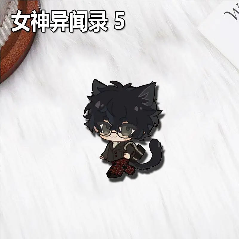 Amamiya Ren Akechi Goro Cosplay Brooch Badge Anime Pins DIY Decoration Backpack Clothes Gifts for Friend Jewelry