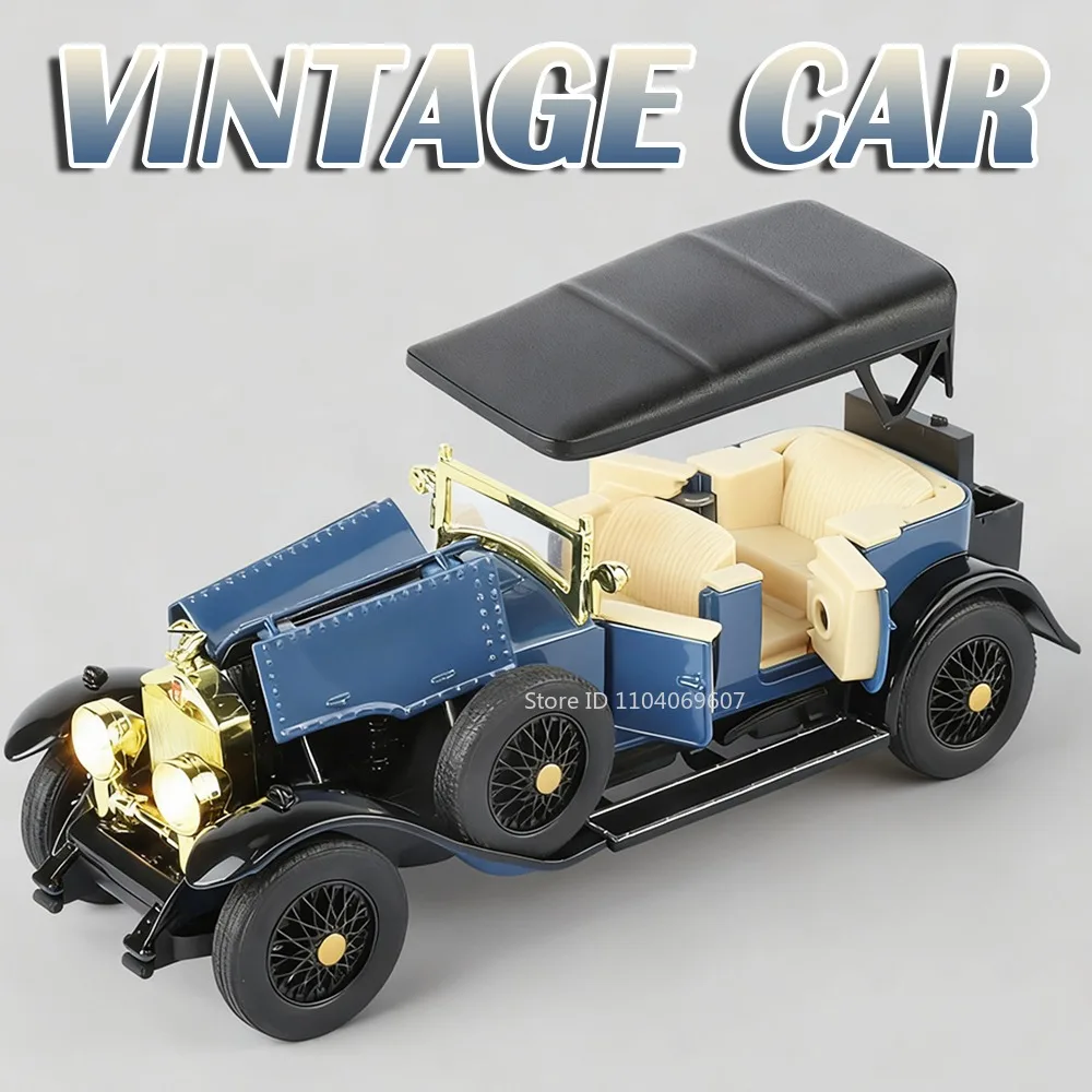 1:32 Phantom 500K Vintage auto speelgoedmodel legering gegoten geluid licht trek deuren geopend rubberen banden prachtig voertuig voor kinderen