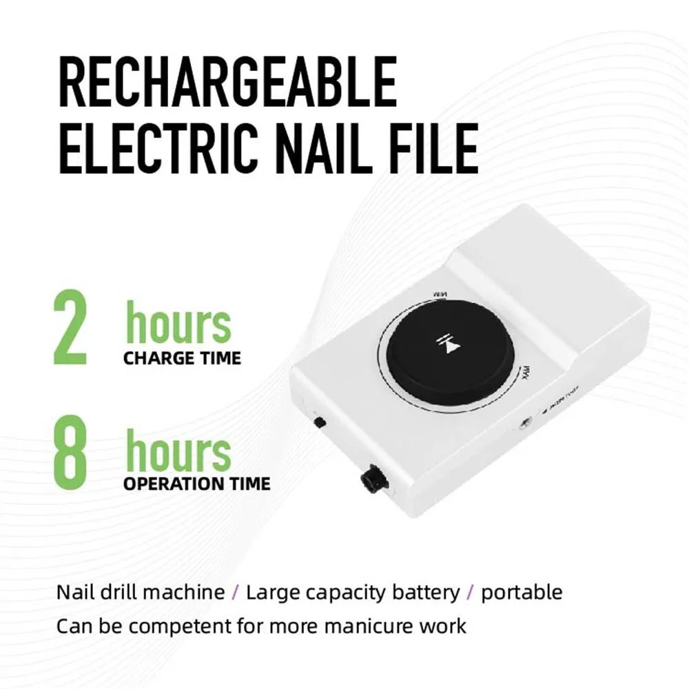 JIN PAI ricaricabile E File fornitura elettrica trapano per unghie professionale all'ingrosso 35000RPM Manicure con elettrico portatile