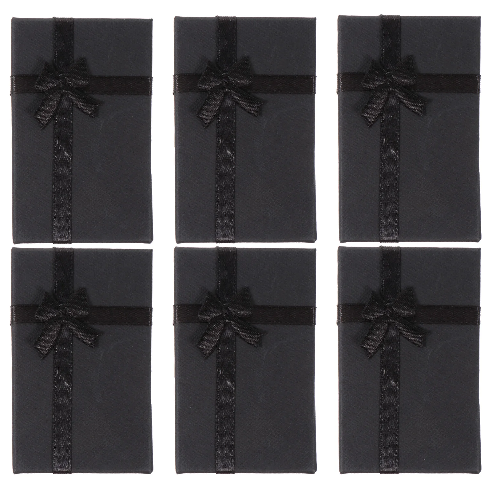 

6Pcs Bowknot Jewelry Boxes Bright Cardboard Gift Packaging Suitable Birthday Wedding Shower Treat Box Elegant Gift
