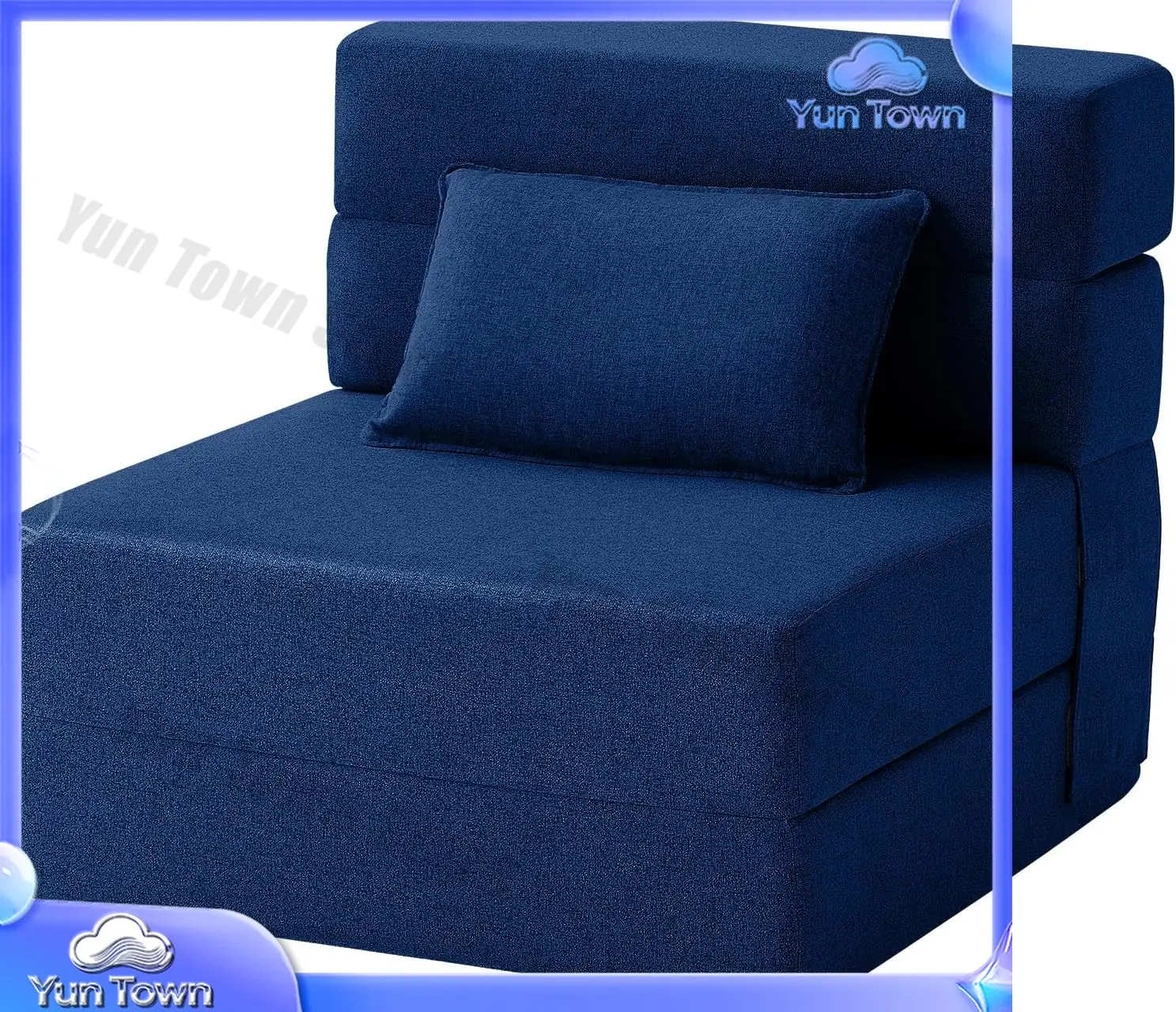 Minimalist Reclining Folding Sofa Bed Convertible Chair Floor Couch & Sleeping Mattress For Living Room