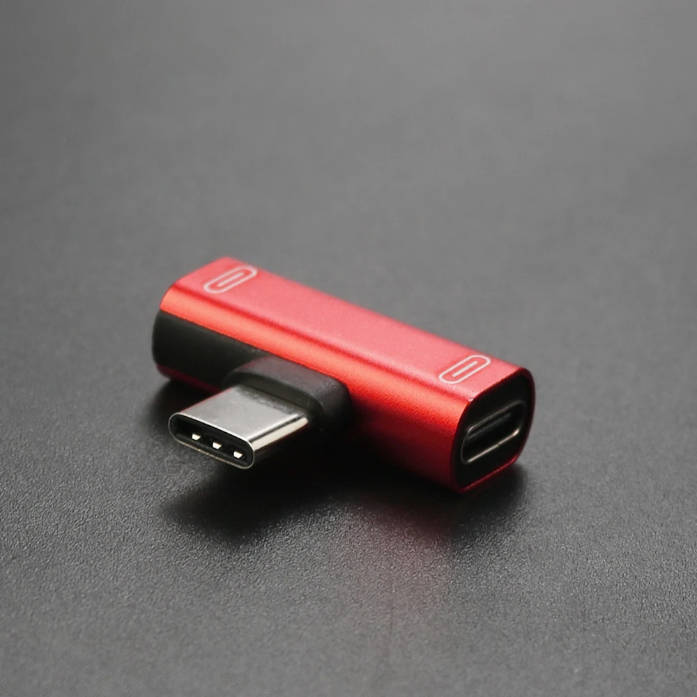 1PCS 2 In 1 USB C Splitter Type C Male To Dual Type C Female Headphone Charger Adapter Splitter Converter