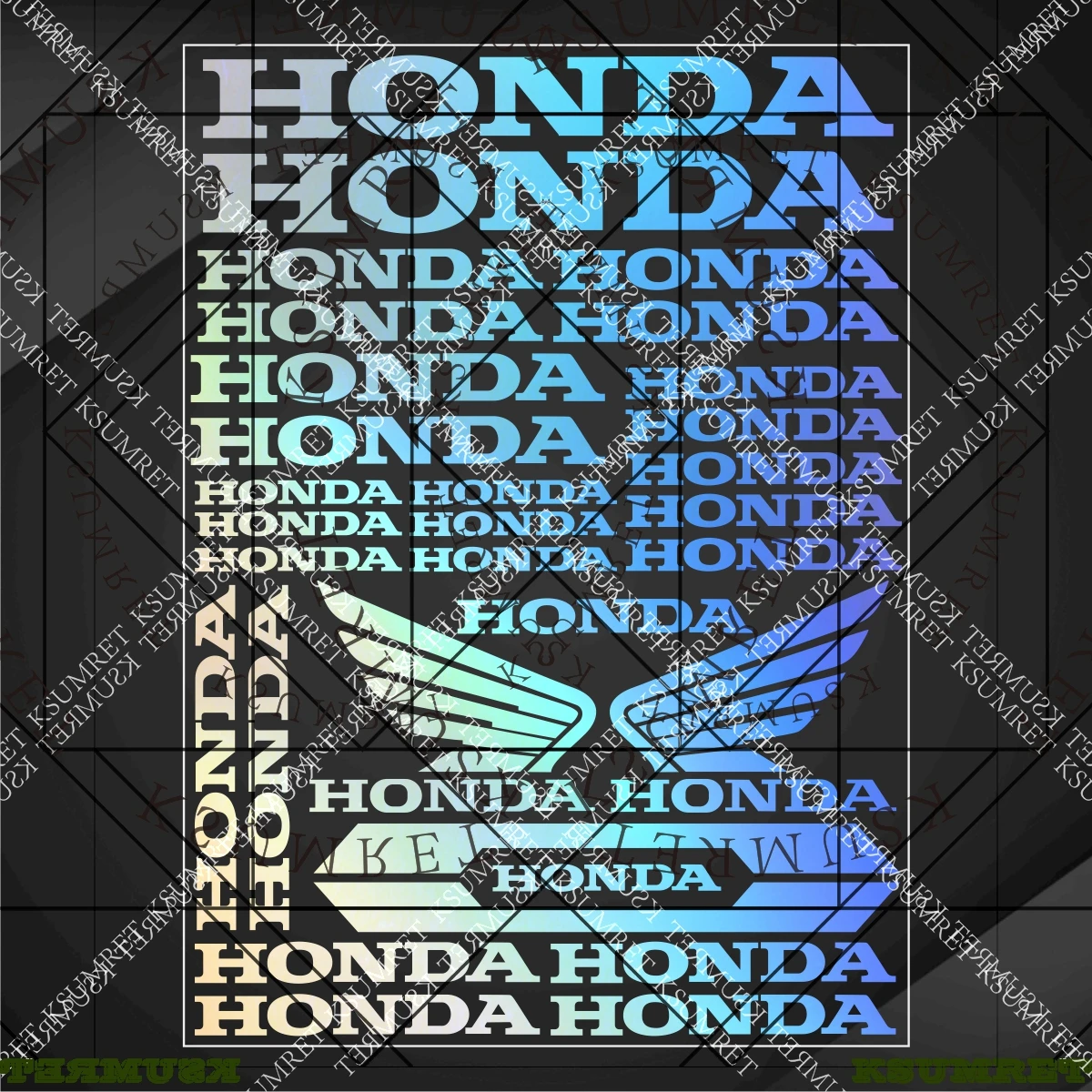 For Honda Motorcycle Sticker Decals Helmet Logo Set image 5