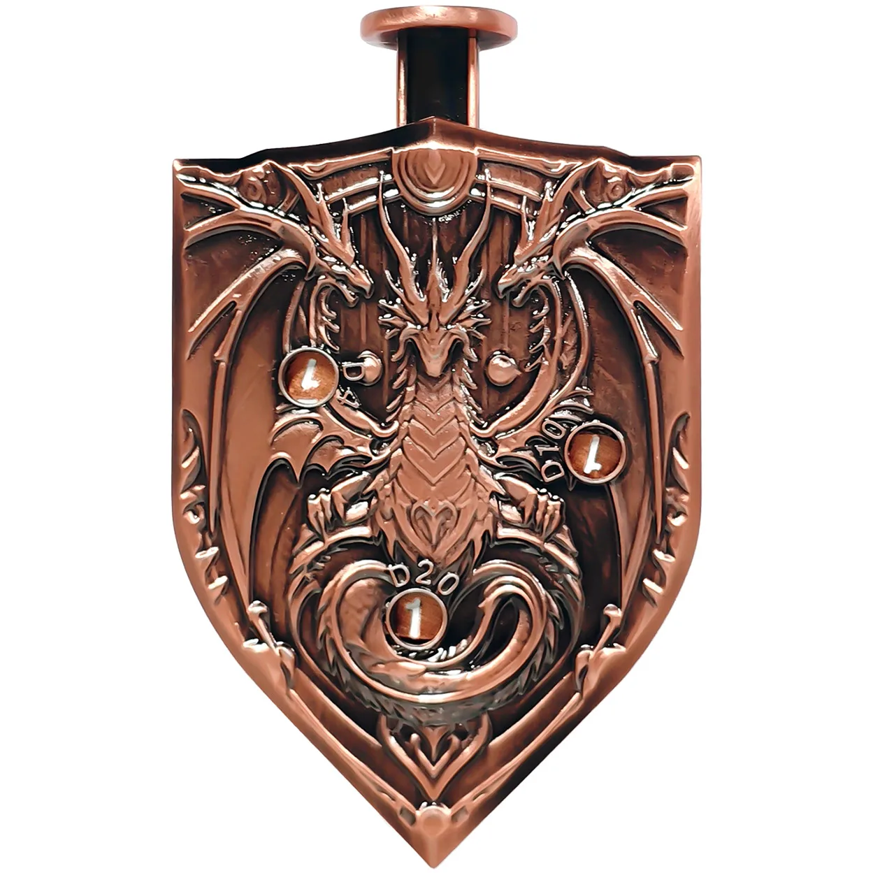 Dungeons Dragons Metal Dice RPG Tabletop Game Dice Press with Spinning Feature Metal for DND and DND Inspired Adventures Games