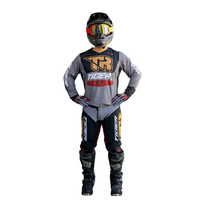 Traje de Motocross TR para hombre y mujer, conjunto de carreras para montar en motocicleta todoterreno, transpirable para las cuatro estaciones