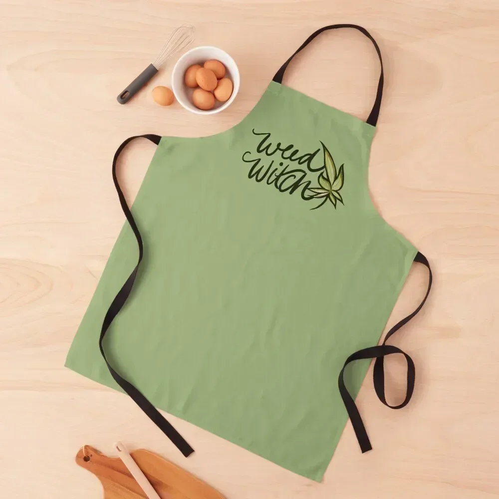 

Weed Witch Apron Women's Kitchen Ladies Kids Cooking Apron