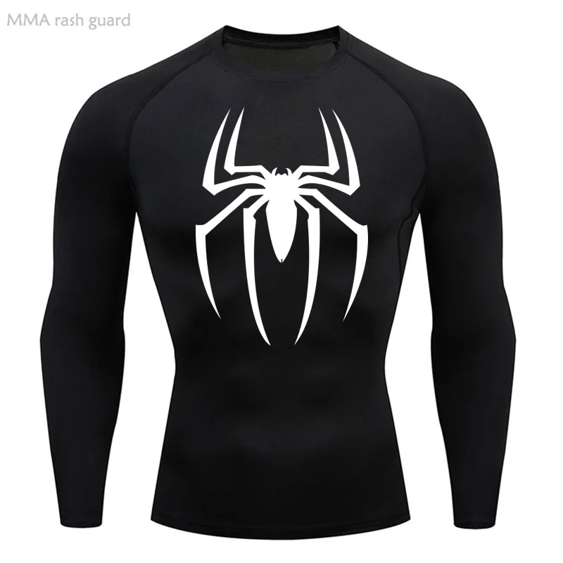 Sports T Shirt Men Quick Dry Compression Shirt Sun Protection Running Long Sleeve Workout Rashgarda MMA Tshirt Gym Sweat 2099