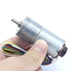 JGA25-370 DC deceleration motor with encoder speed measuring code disc strong moment 6V 12V 24V