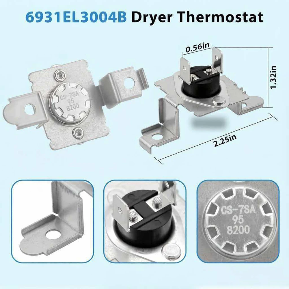 For LG Dryer Replacement Kit Containing Thermistor and Two High Limit Thermostats for Models That Use 1268206 or AP4441539