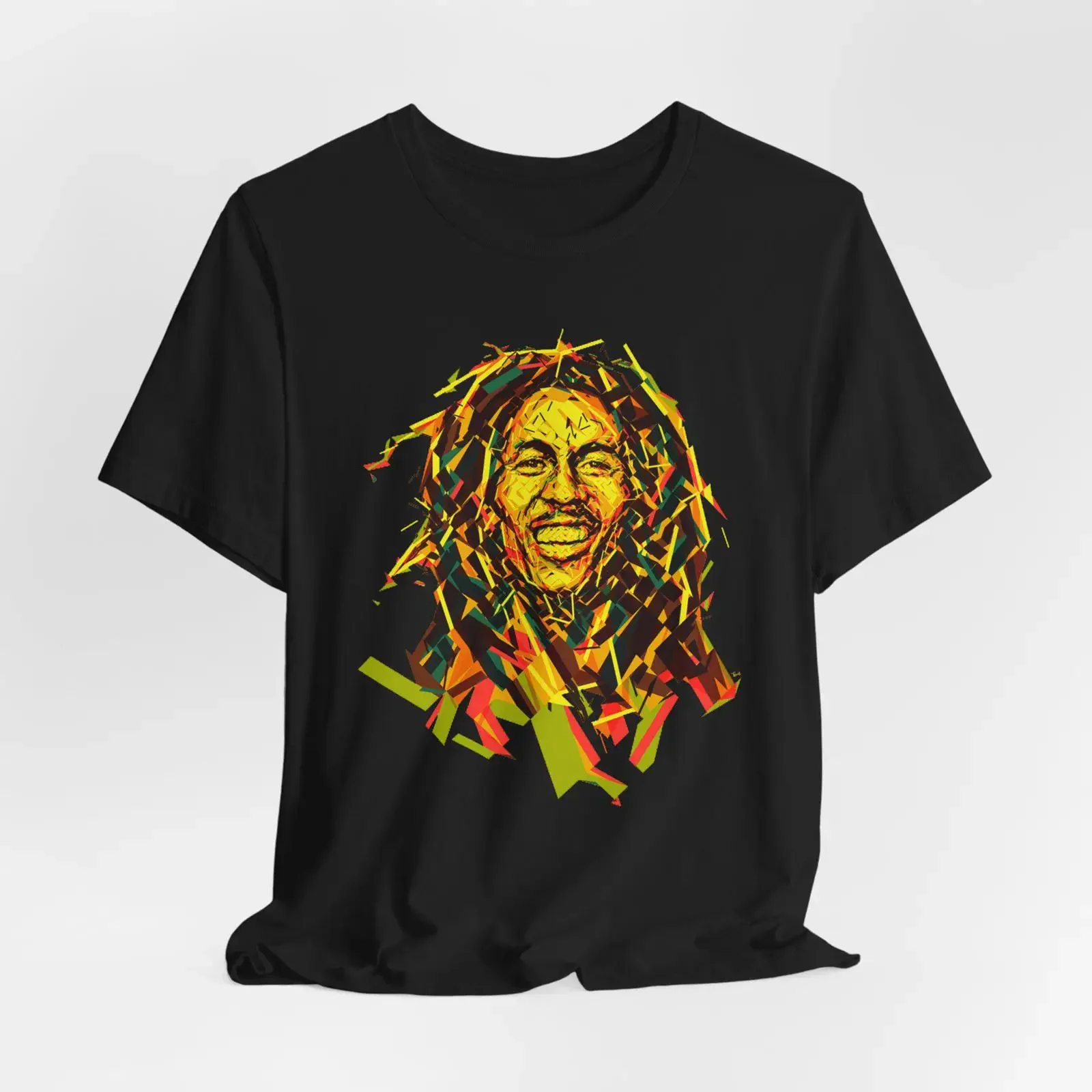 Bob Marley Rasta T Shirt Reggae Music Fan Apparel Jamaica Legend PortraiT vintage Washed Versatile Casual graphic Stretched
