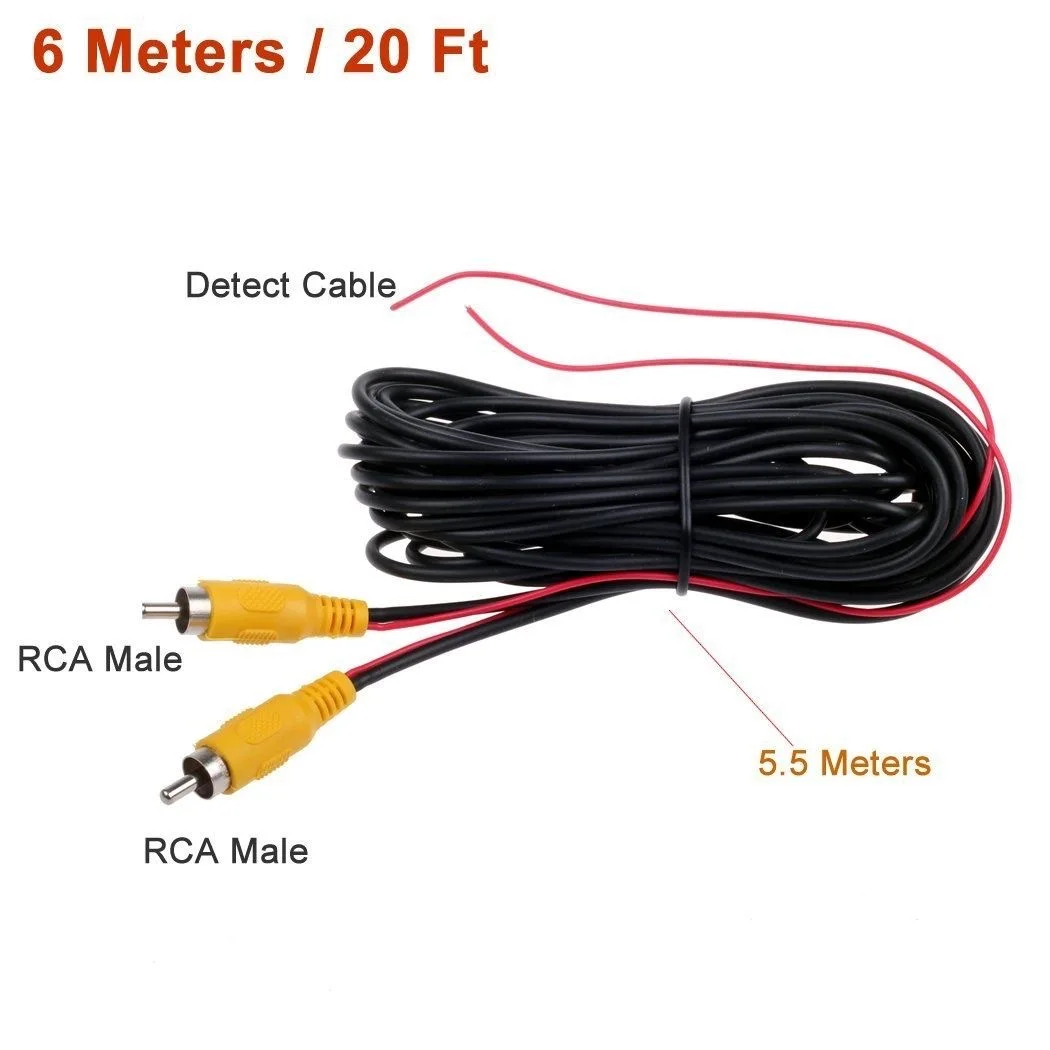 Car navigation reversing image camera video connection line AV head extension line power supply video line integrated line