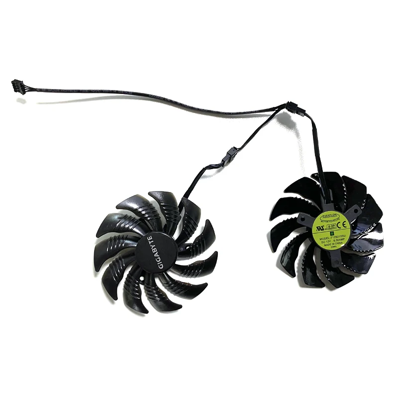 Ventilador do refrigerador da placa gráfica, 2 PCes, 87mm, 4PIN, DC12V, PLD09210S12HH, T129215SU, GTX1660, GTX1650, fã do GPU para Gigabyte, GTX 1660, 1660Ti