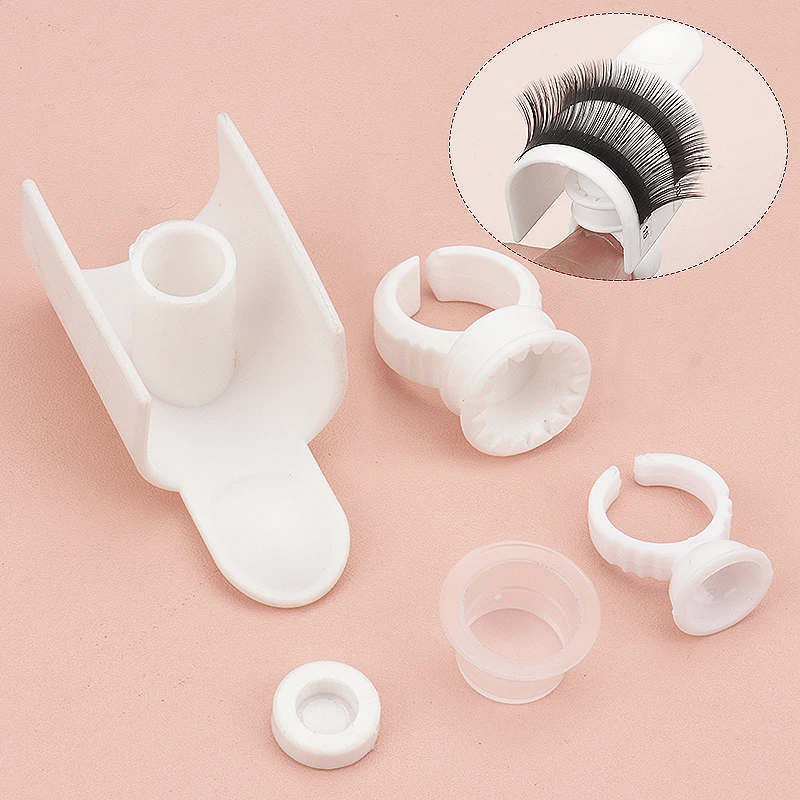 1/5 Set U Lashes Poot Splitter Eyelash Extension Pallet Holder Ring Stand Glue Volume Bridge Adhesive Five In One Makeup Tools