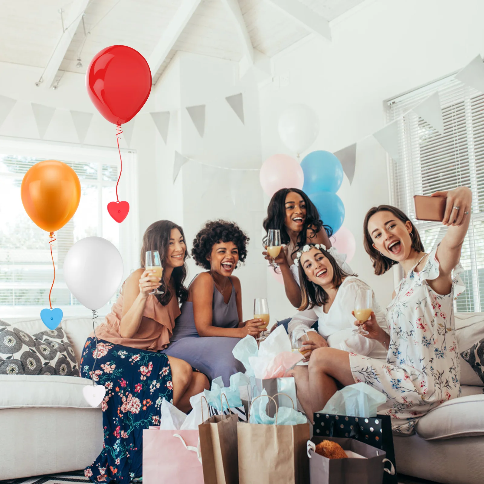 

25Pcs Balloon Weight Blocks Colorful Heart Design for Wedding Party Reusable Helium Balloon Pendants Party Decorations