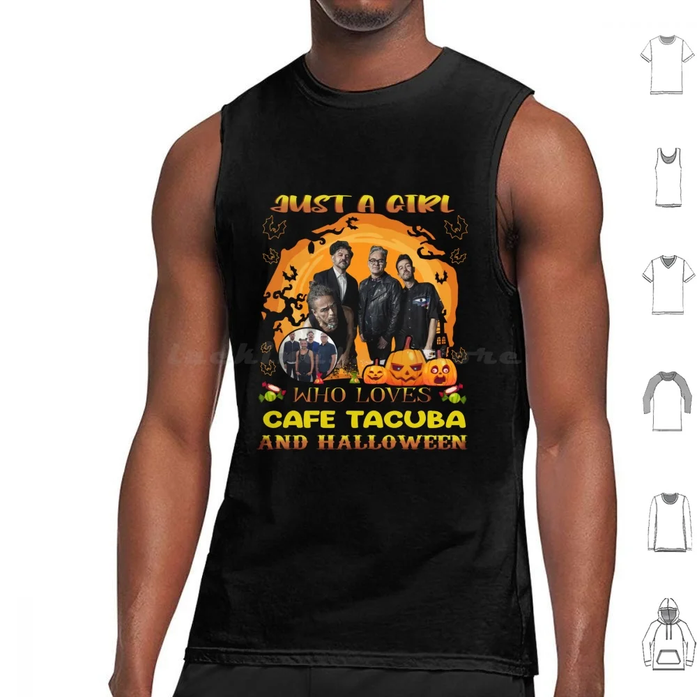 Just A Girl Who Loves Tacuba And Halloween Tank Tops Vest Sleeveless Cafe Tacuba Cafe Tacvba Band Mexican Band Tacubos