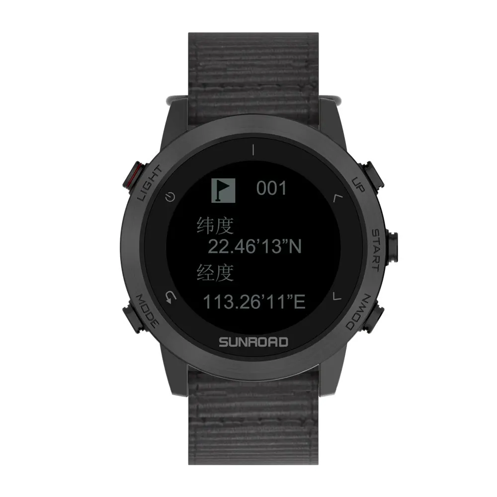 Sunroad smart watch T5 10ATM with GPS waterproof outdoor sports diving Altimeter barometer heart rate bp professional gps watch