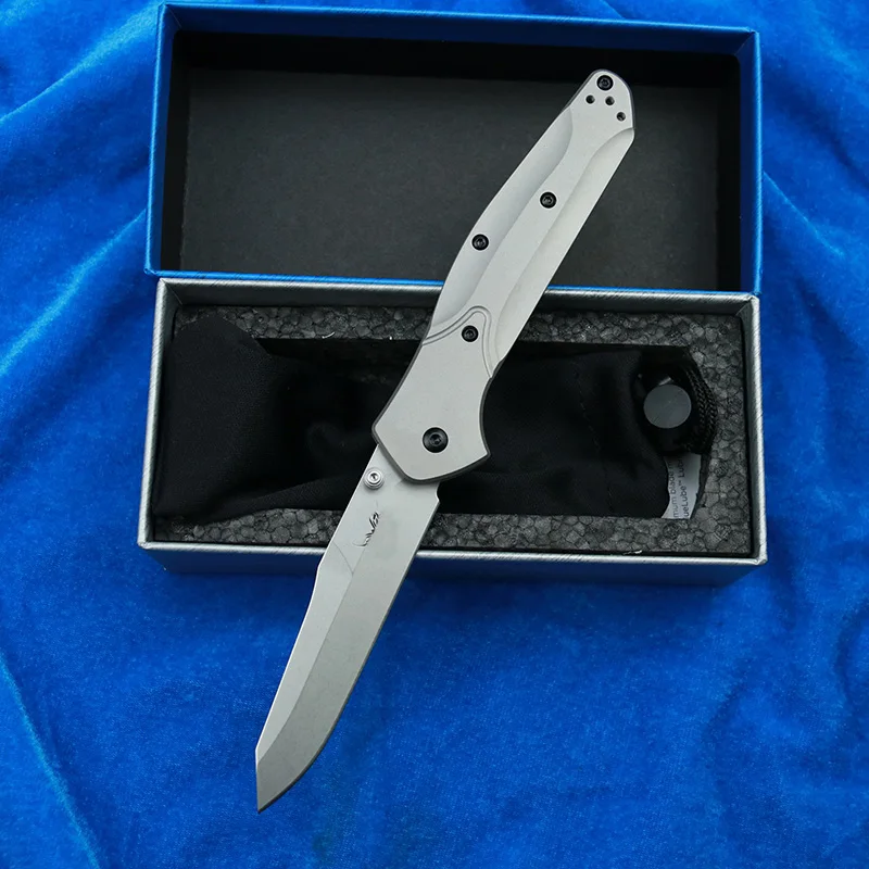 LEMIFSHE Custom Made 940 cuscinetto in ceramica manico in titanio Mark S90V Blade Camp Hunt Pocket Tactical Tool coltello multiuso pieghevole