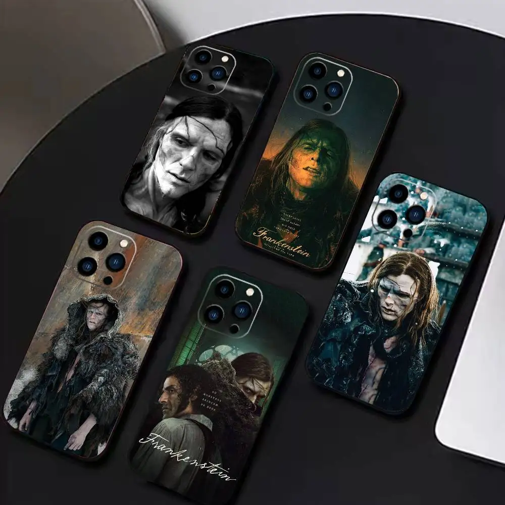 

Frankenstein-The Creature guillermo del toro Phone Case For iPhone 16,15,14,13,12,17,Pro Max,Plus Silicone Black Case