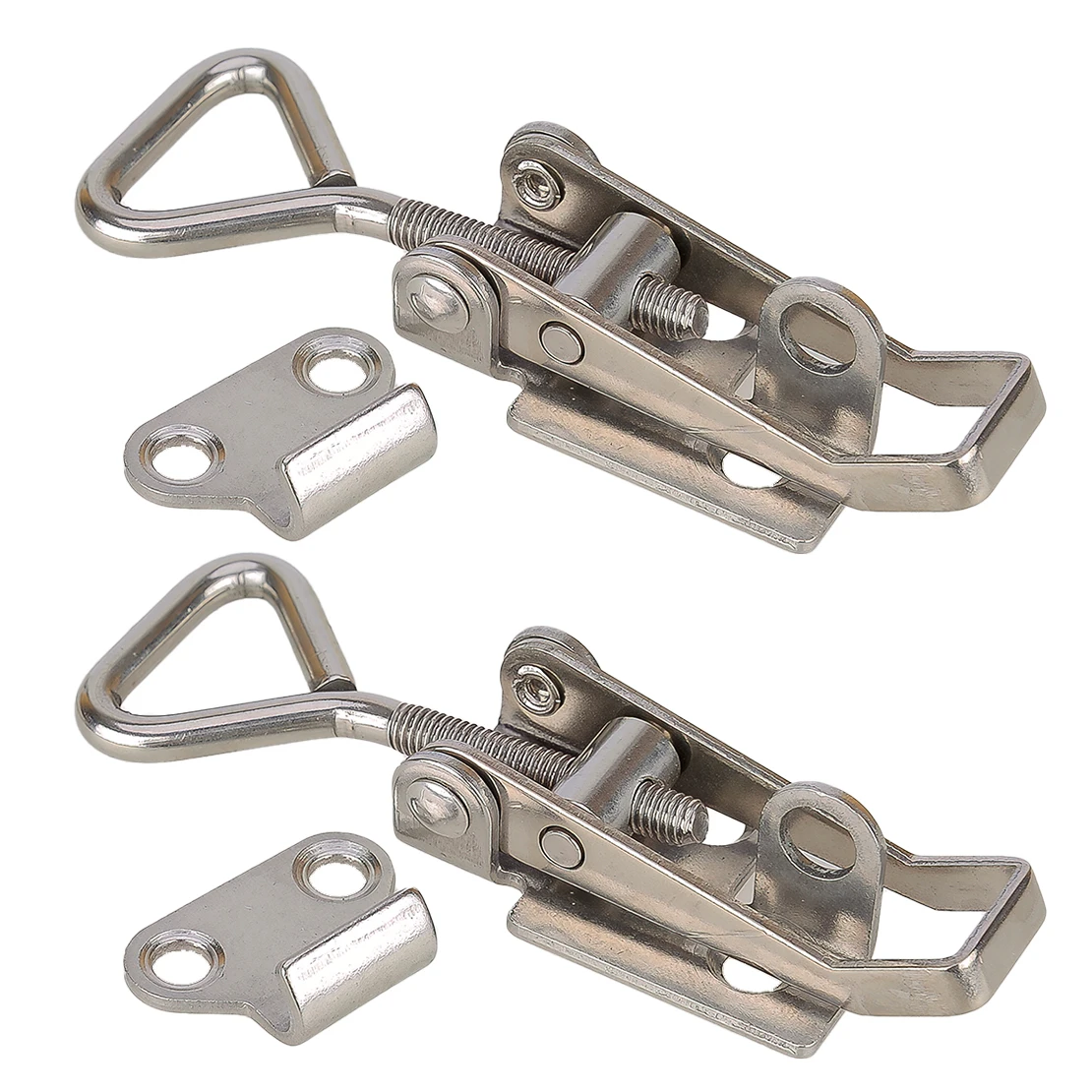 NEW 2 Sets Small Marine Toggle Latch Buckles with Keyhole Fastener Clamps for Boat Yacht RV Deck and Cabin Hardware