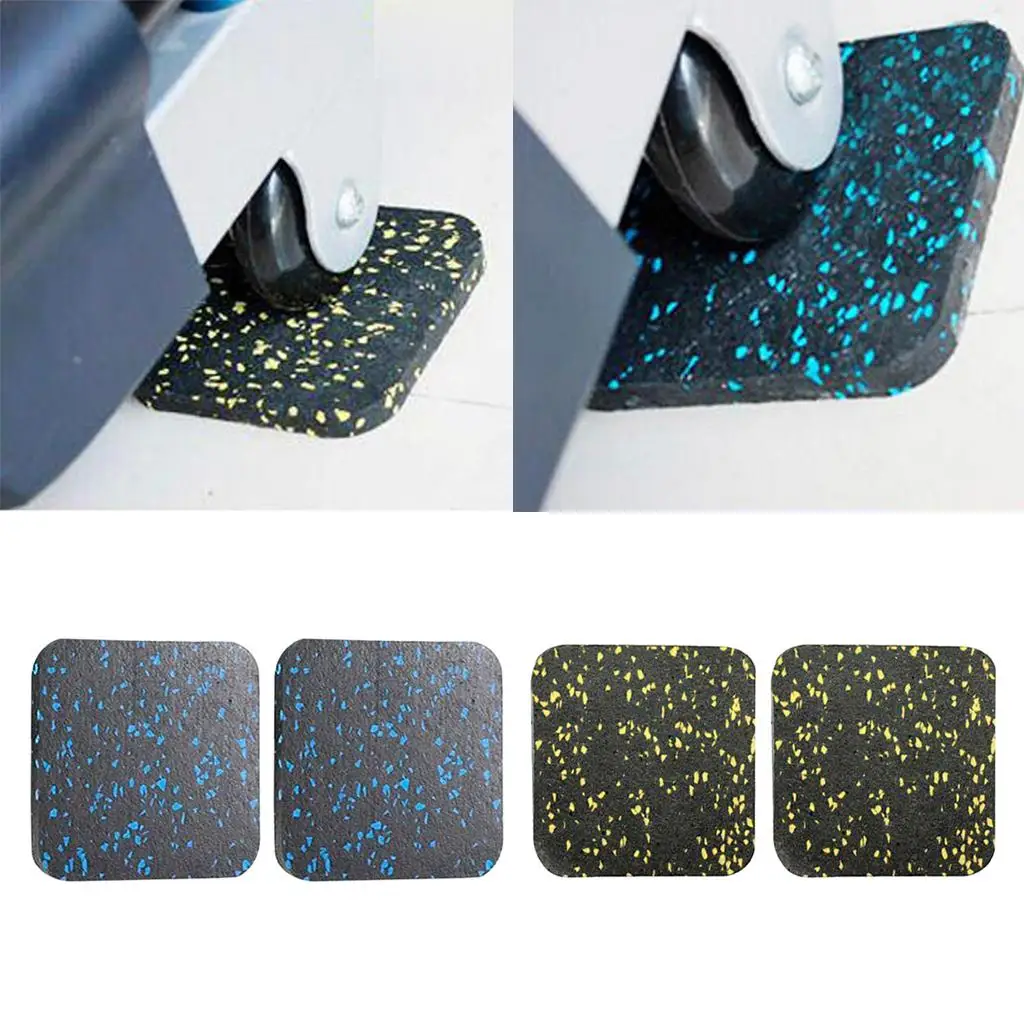 4x Treadmill Noise Absorption Mat Anti-Slip Rubber Office Exercise Cushion