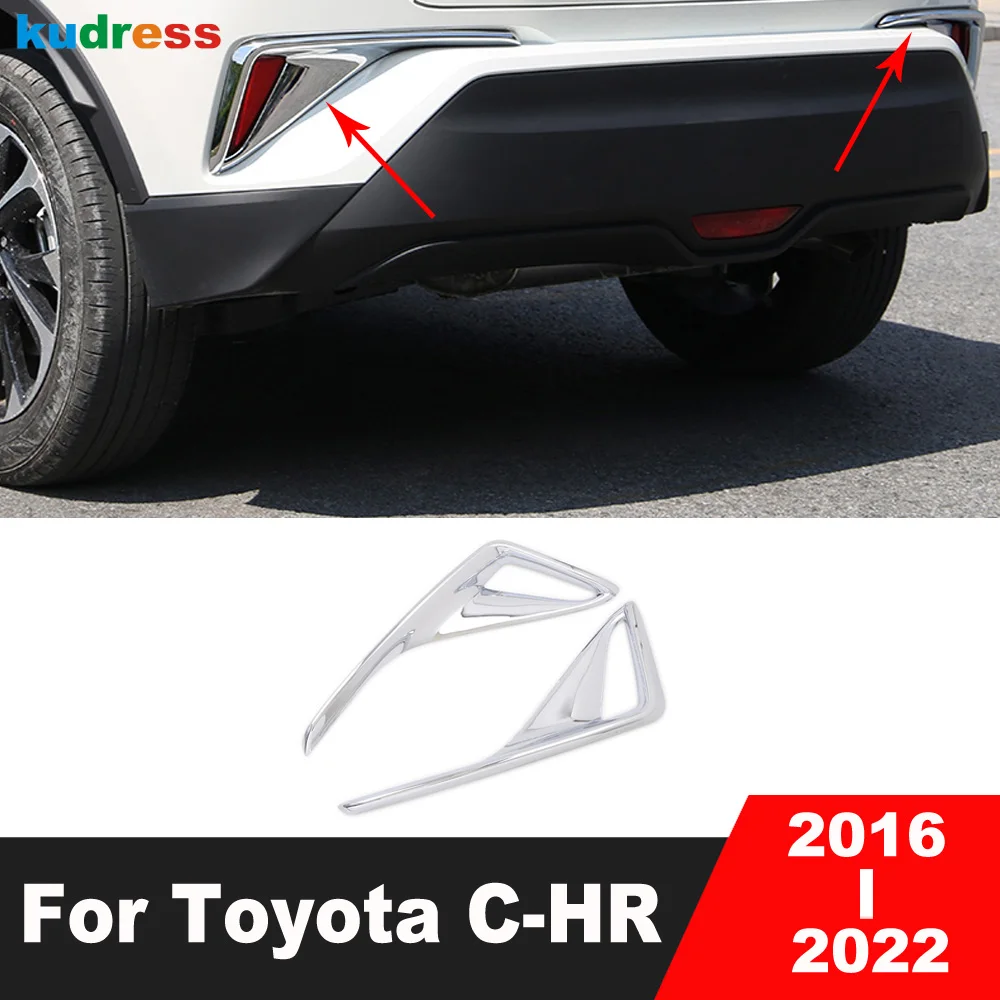 

Накладка на заднюю противотуманную фару для Toyota C-HR CHR 2016-2020 2021 2022, автомобильные аксессуары из углеродного волокна, рамка задней противотуманной фары, накладки