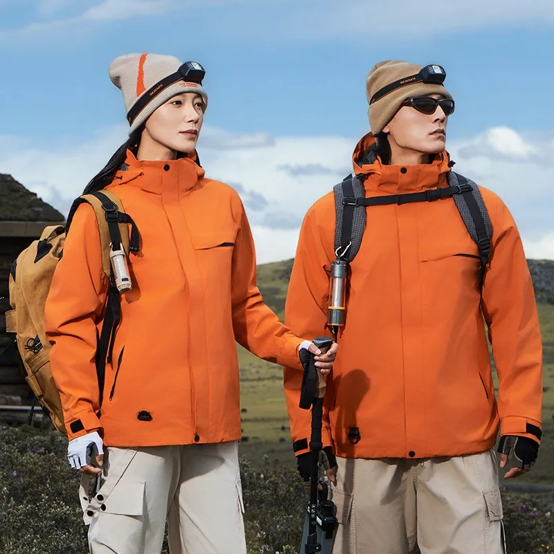 Wind Chaser 3-in-1 Jacket Men Women, Detachable Waterproof Windbreaker for All-Weather Hiking & Mountaineering