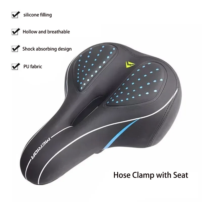 Merida Mountain Bicycle  Saddle Bike Thickened Cushion Cover Comfortable Soft Silicone Cycling Seat CZ003