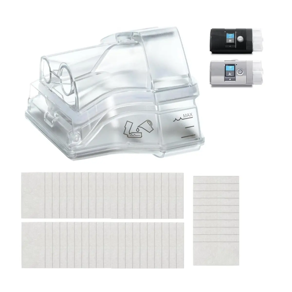 PROMOTION~ Replacement Water Chamber for ResMed AirSense 10 380ml Water Tub with 50 Packs Filters Easy to Install and Clean