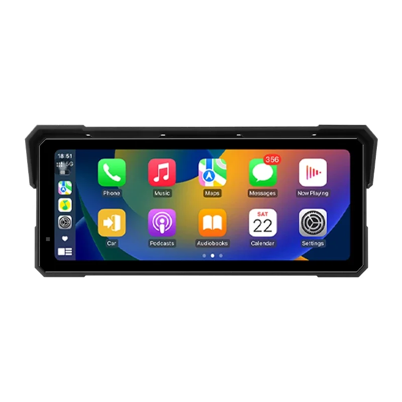 Srnubi 8.1 "Touchscreen 4K DVR Draagbare GPS-navigatie Draadloos CarPlay IP67 Waterdicht Stofdicht Voor Universele motorfietsen - afbeelding 2
