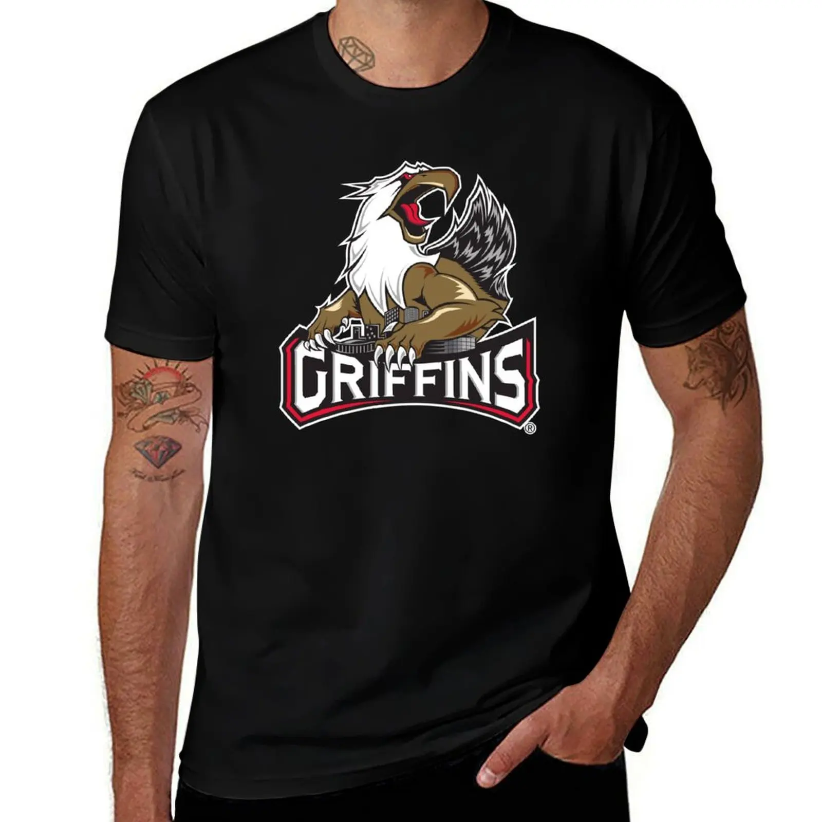 Grand Rapids Griffins T-Shirt Casual Loose Short Sleeve Tee for Men T-Shirt