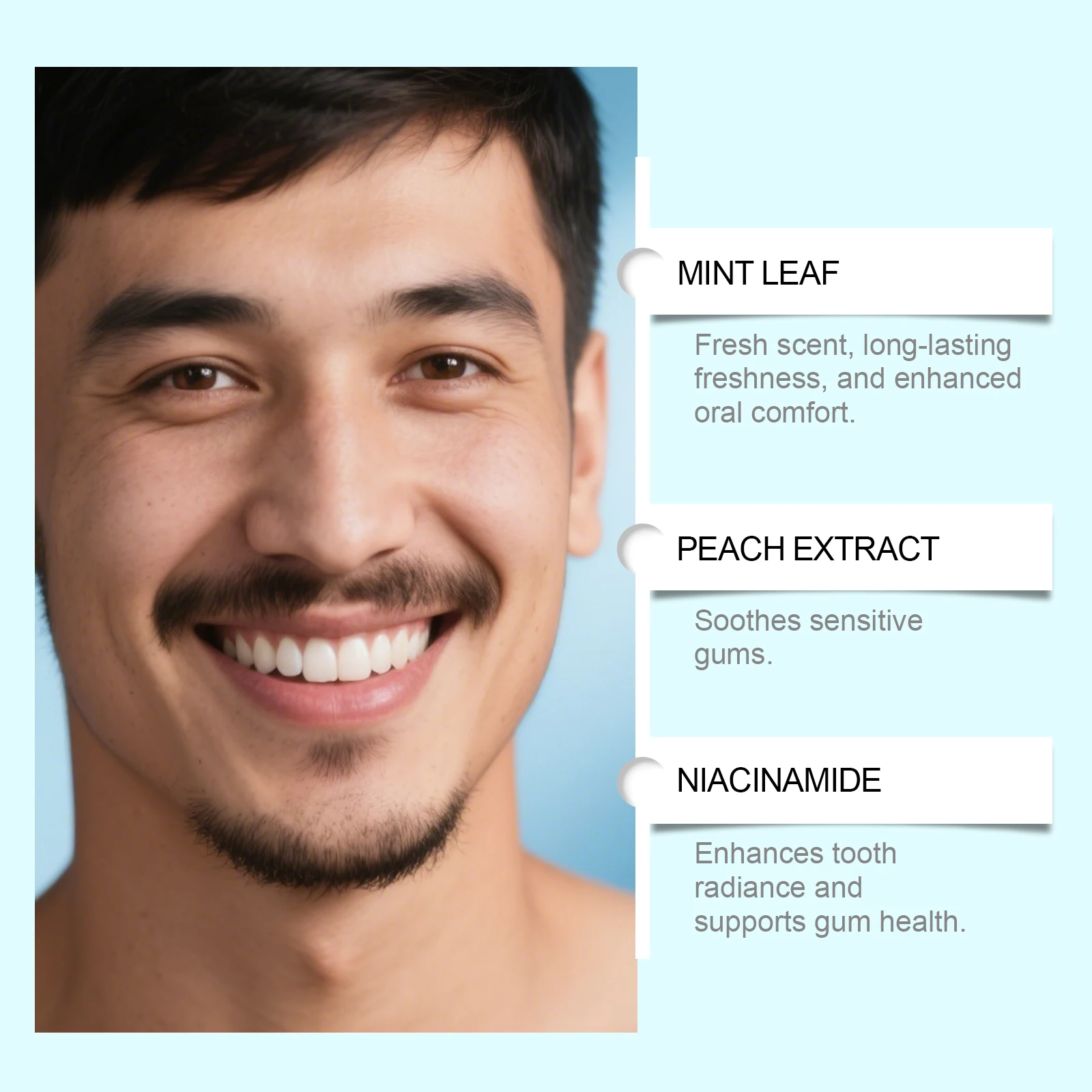 معجون أسنان مزيل بقع النياسيناميد يزيل البلاك الأسنان الصفراء حماية الأسنان المينا دائم التنفس الطازج معجون أسنان العناية بالفم