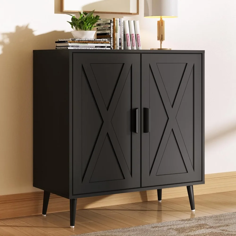 

Buffet Cabinet Sideboard with Storage, Accent Storage Cabinet with 2 Doors, Farmhouse Buffet Table Console Coffee Bar Cabinet fo