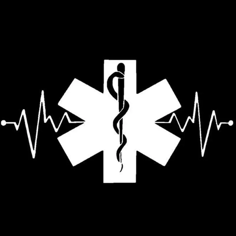 Snake Heartbeat Lifeline Applique Fashion Car Window Decoration Personality PVC Waterproof Applique Black/White, 20cm*11cm