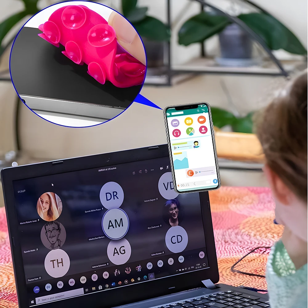 سيليكون شفط شكل قلب شفط كأس قوس الوجهين مصاصة مصاصة امتزاز قوي الهاتف المحمول قابل للغسل شفط كأس