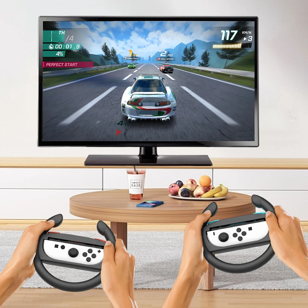 For Nintendo Switch 2 Controller Gamepad Grip Racing Wheels Gamepad 2pcs/Set Racing Steering Wheels Game Grip Handle Holder