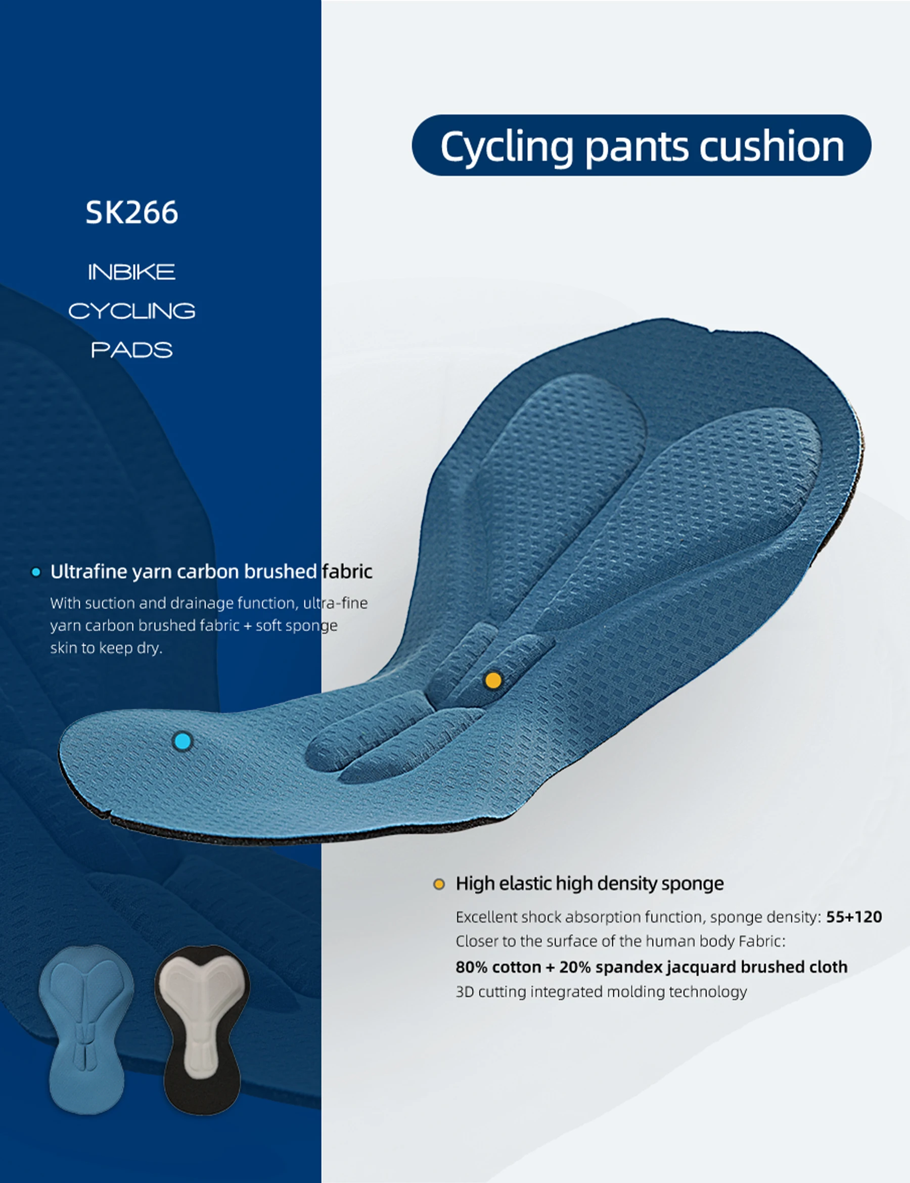INBIKE New Summer Cycling Bibs Women Padded Bike Shorts Biking Pants for Bicycle Pants Breathable Quick-Dry MTB Cycling Clothing - Image 3