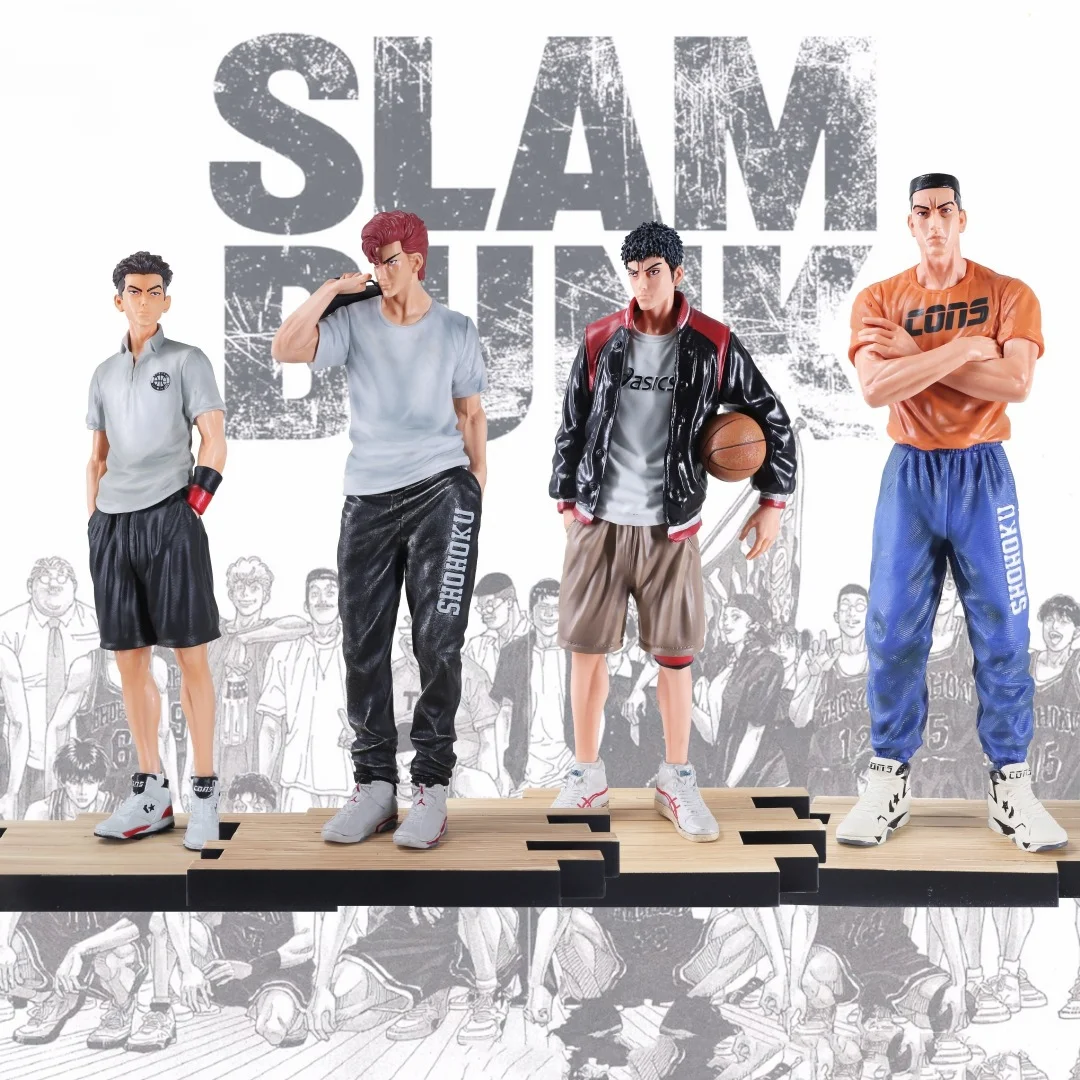 30cm Anime Slam Dunk Action Figure Toys Sakuragi Hanamichi Rukawa Kaede Figuras PVC Figurine Collection Model Gift for Children